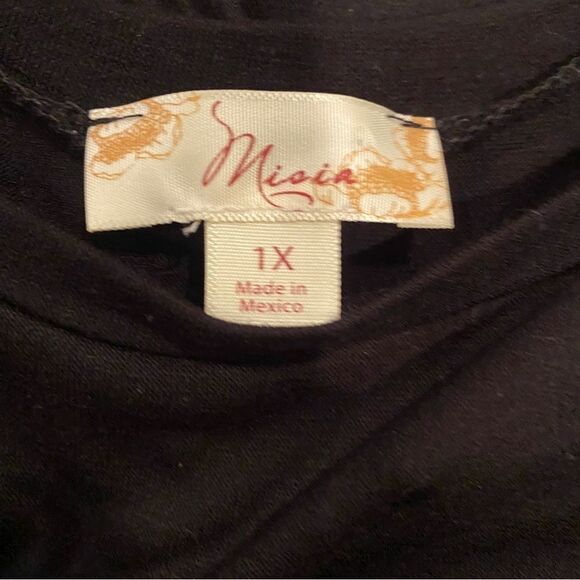 Misia Black 3/4 Sleeves Size 1X - Picture 3 of 8